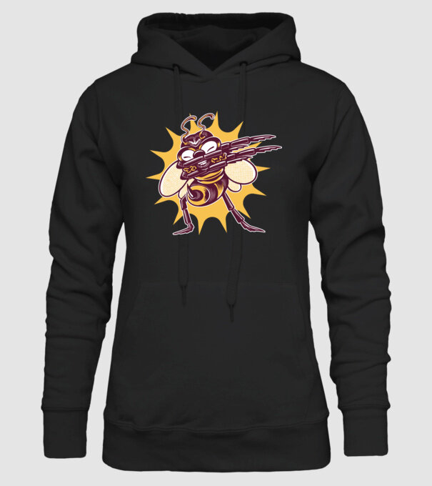 Albină DAB model negru pe tricou