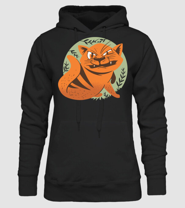 Pisică Supărată model negru pe tricou
