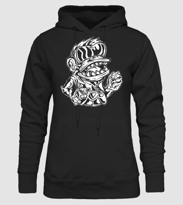 Maimuța Gamer furioasă model negru pe tricou