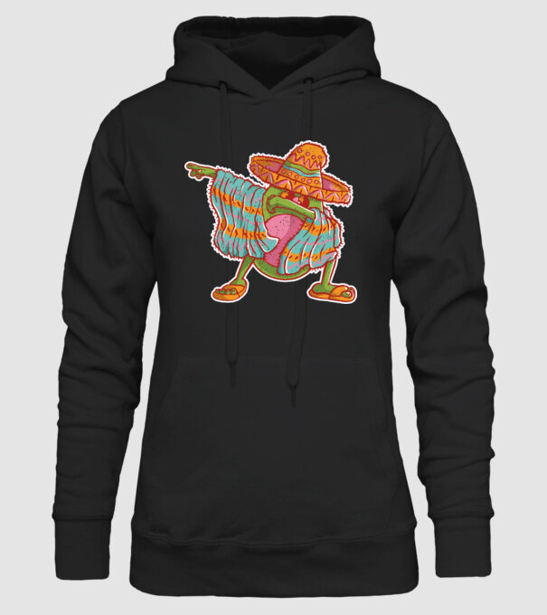 Avocado mexican DAB model negru pe tricou