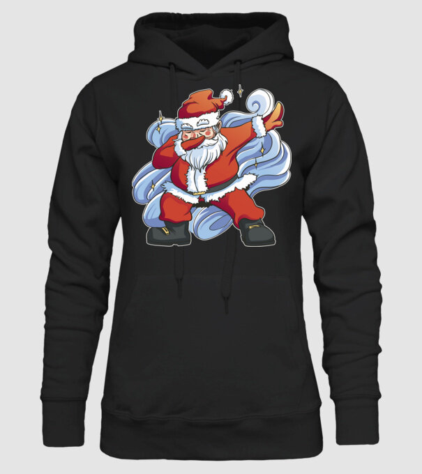 Moș Crăciun DAB pentru Crăciun model negru pe tricou