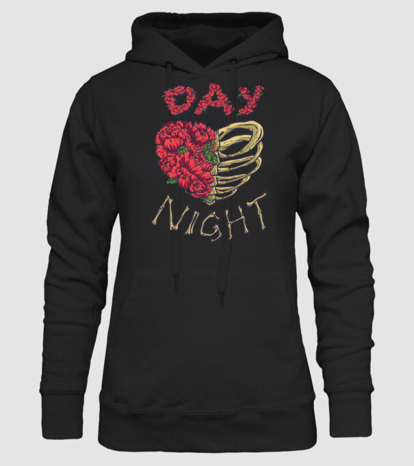 Zi vs. noapte model negru pe tricou
