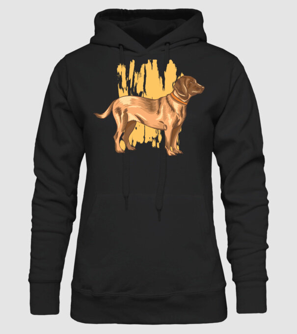 Câine de vânătoare german model negru pe tricou