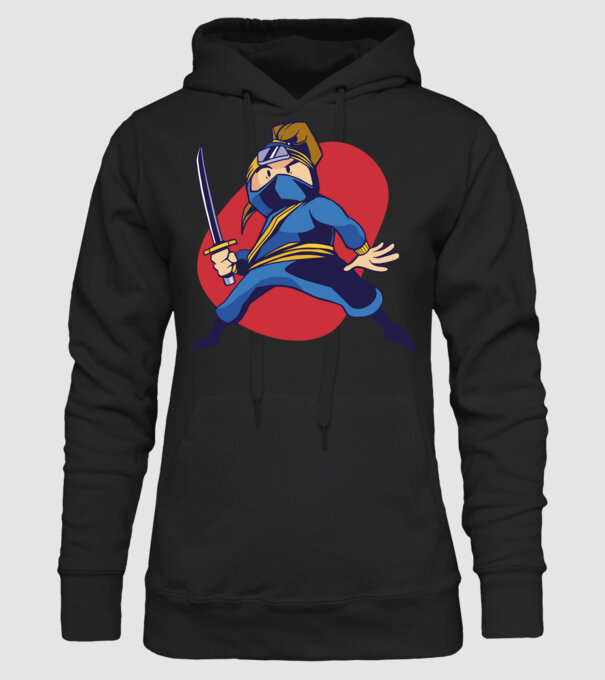 Copil Ninja model negru pe tricou