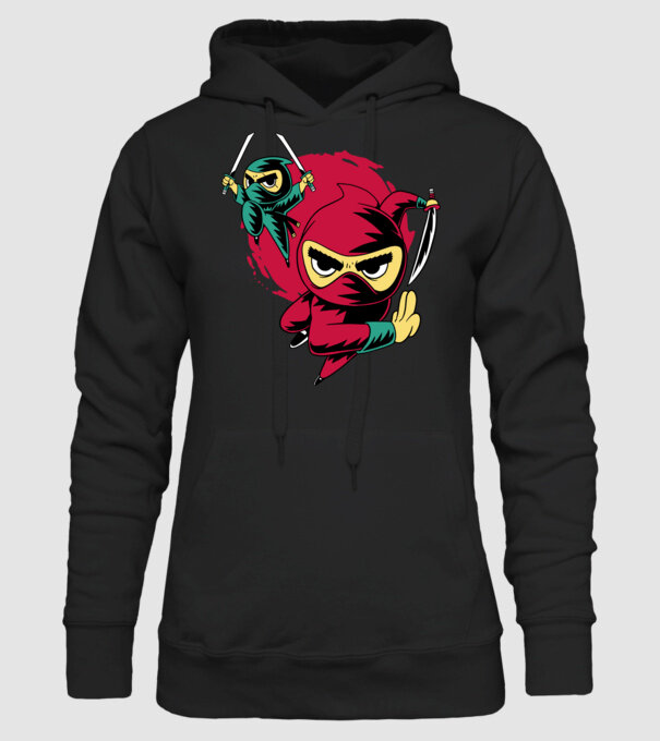 Tricou Ninja model negru pe tricou