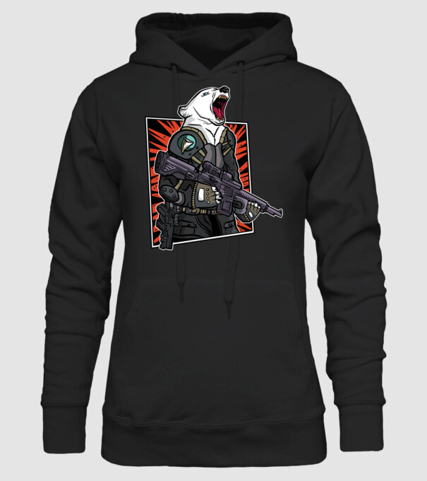 Ursul rusesc înarmat model negru pe tricou