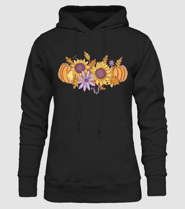 Scena de toamnă Halloween model negru pe tricou