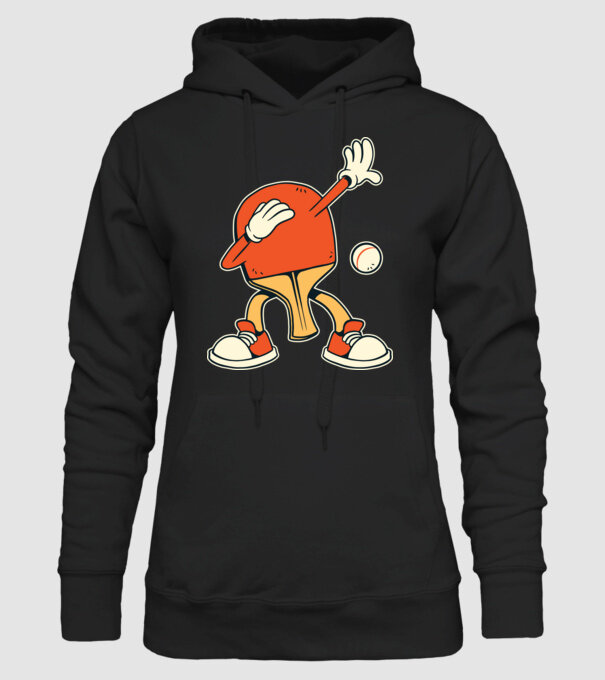 Ping Pong DAB model negru pe tricou