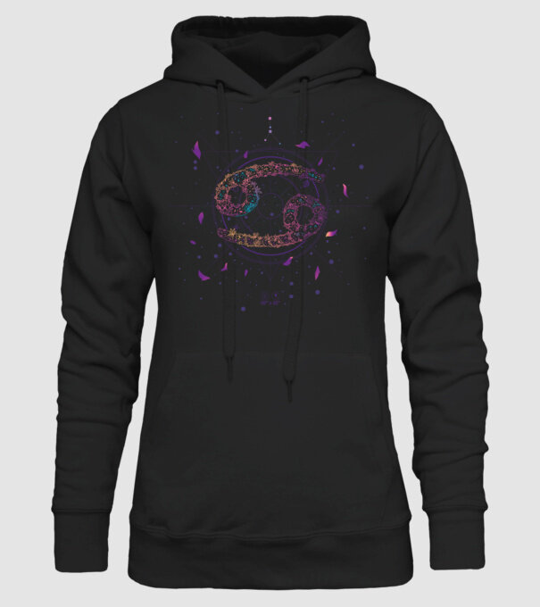 Cancer Zodiac model negru pe tricou