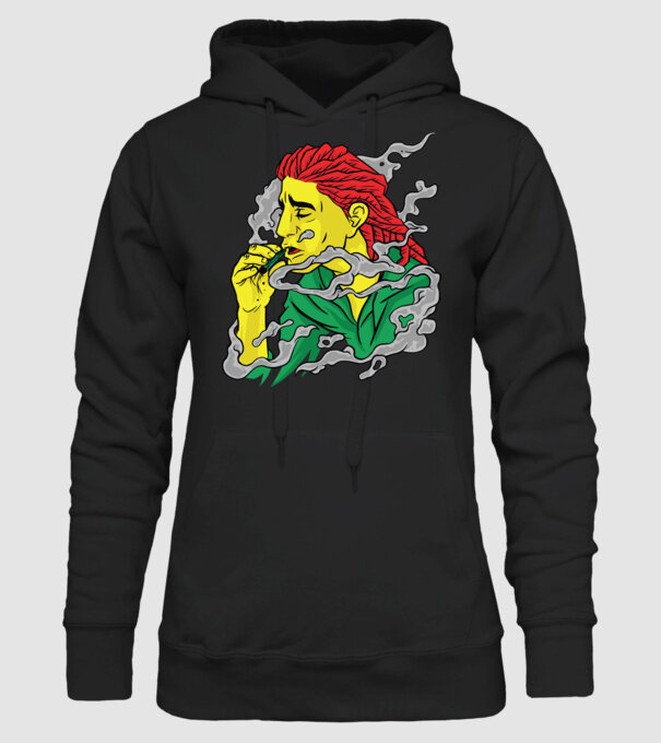 Dreadlock model negru pe tricou