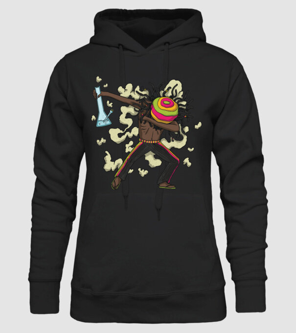 Dreadlock DAB model negru pe tricou