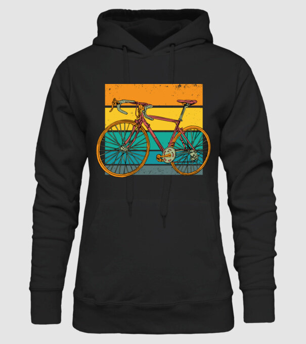 Bicicletă Retro model negru pe tricou