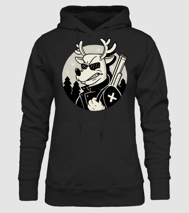Rudolf Vânătorul model negru pe tricou