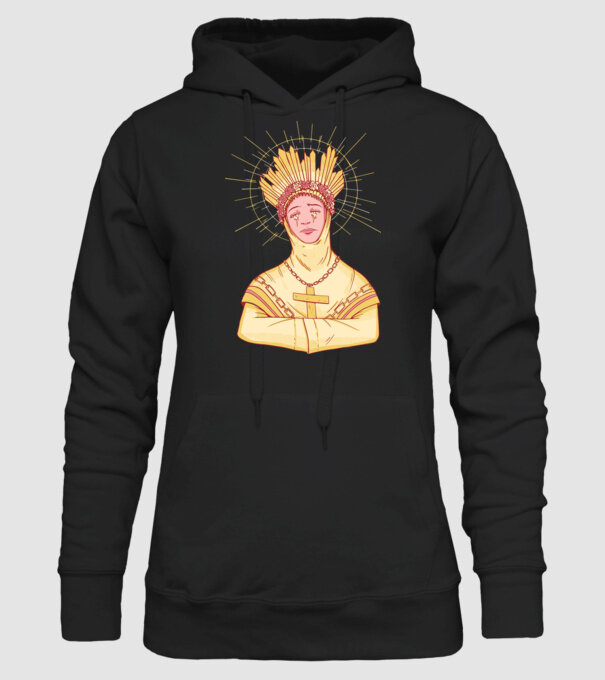 Sfânt lăcrimând model negru pe tricou