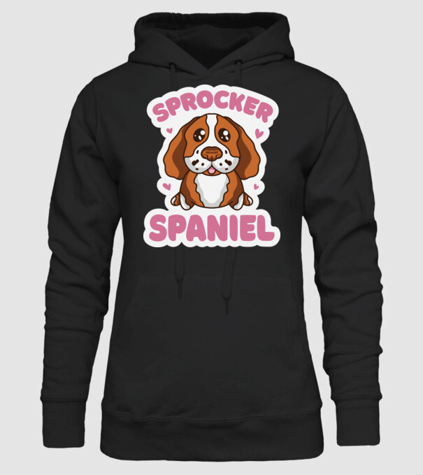 Sprocker Spaniel model negru pe tricou