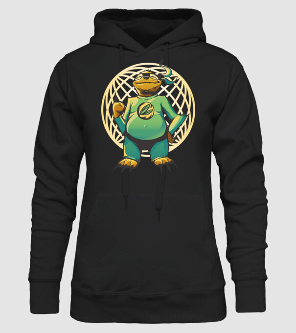 Leneș Super model negru pe tricou
