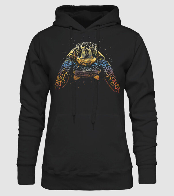 Broască țestoasă model negru pe tricou