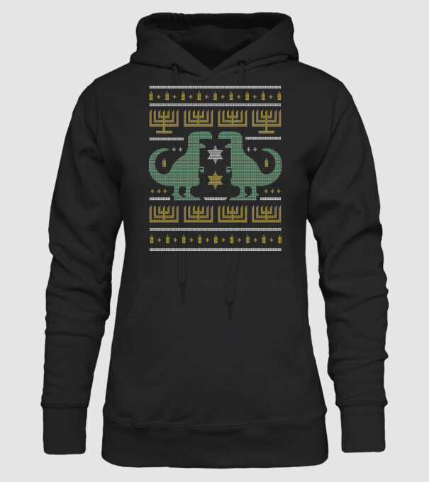Dinozaur Pulover urât model negru pe tricou