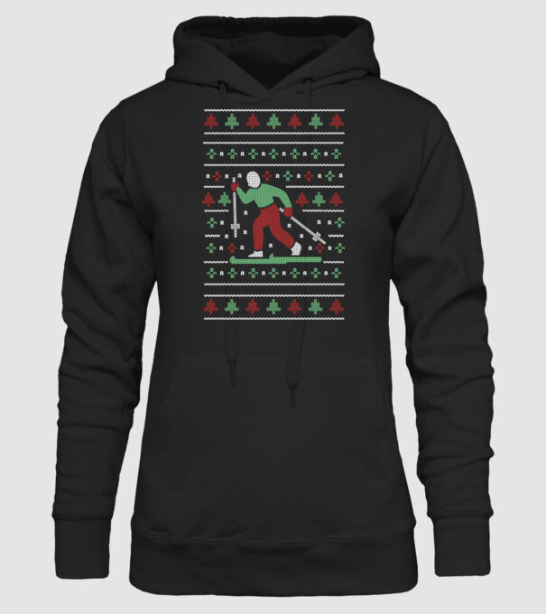 Schi fond Pulover urât model negru pe tricou