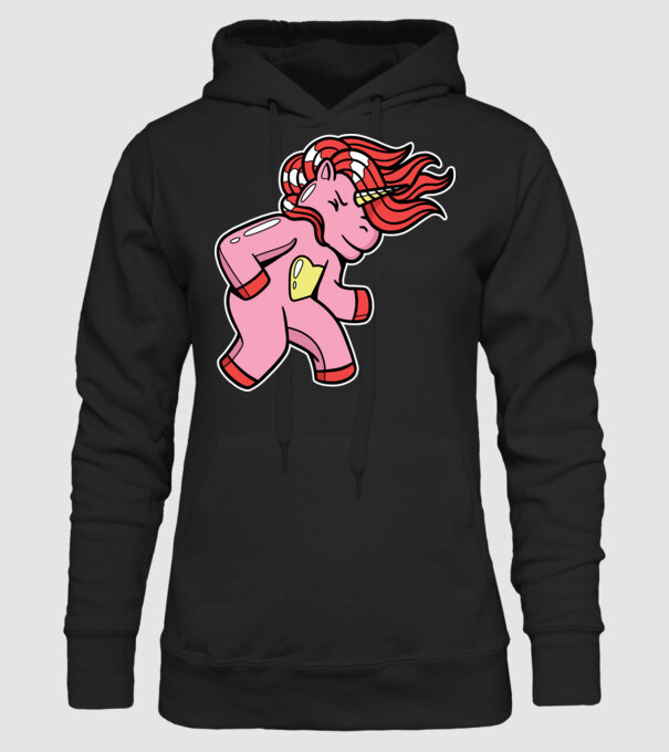 Unicorn model negru pe tricou