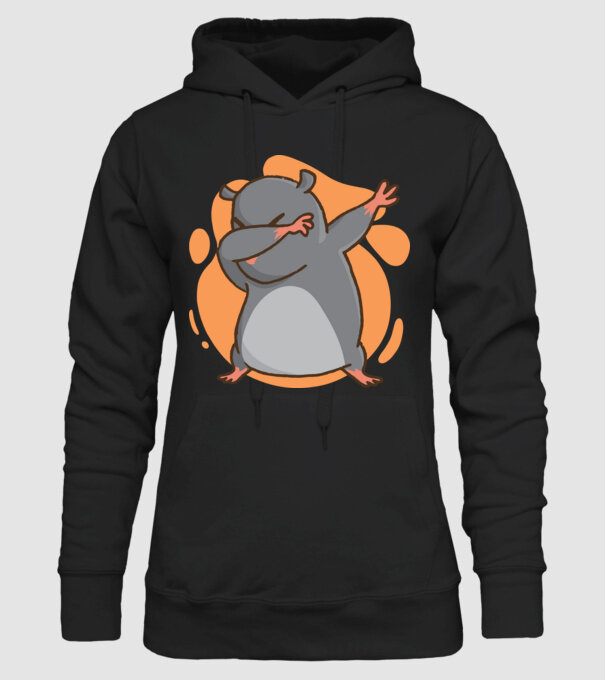 Cârtiță DAB model negru pe tricou