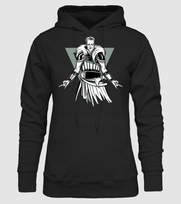Războinic Viking model negru pe tricou