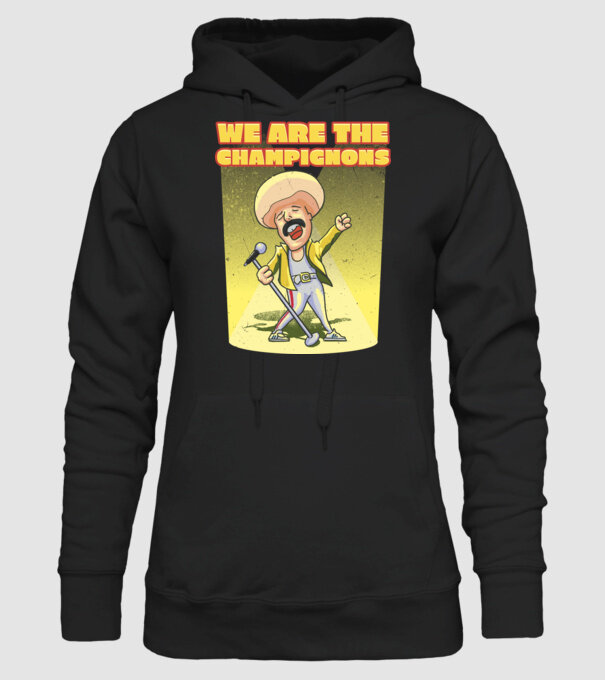 We are the Champignons Mercury model negru pe tricou
