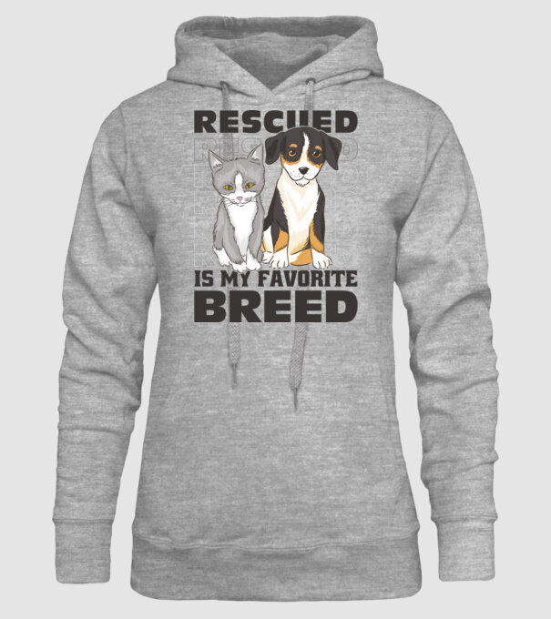 Rasa mea preferată este cea adoptată model gri pe tricou
