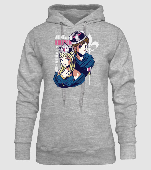 Anime este Regatul meu model gri pe tricou