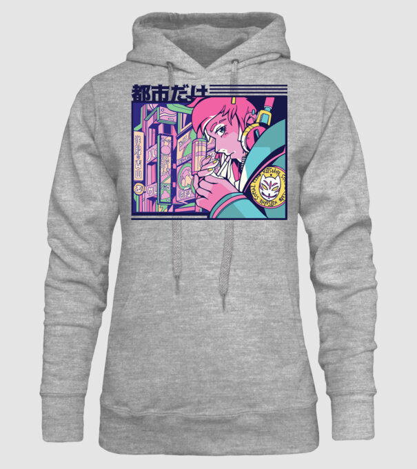 Anime Țigaretă model gri pe tricou