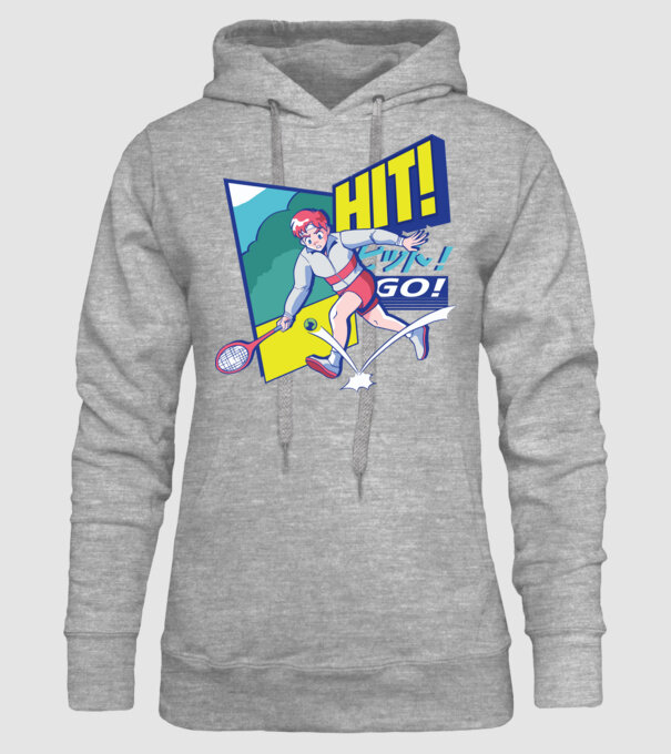 Anime Jucător de tenis băiat model gri pe tricou