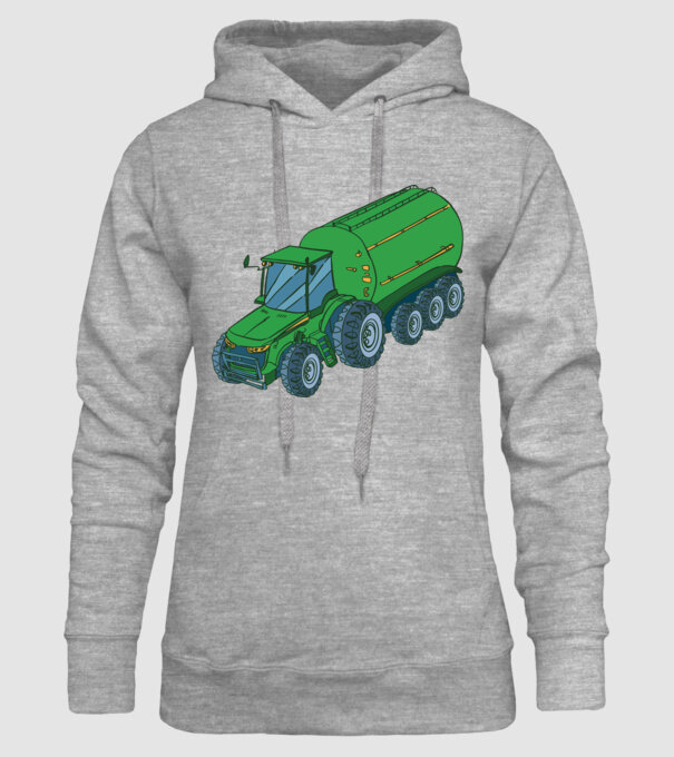 Tractor de recoltare model gri pe tricou