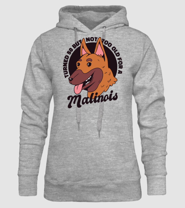 Câine ciobănesc belgian model gri pe tricou