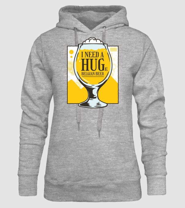 Bere belgiană model gri pe tricou