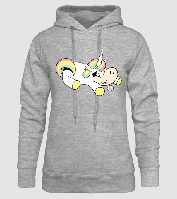 Unicorn bolnav model gri pe tricou