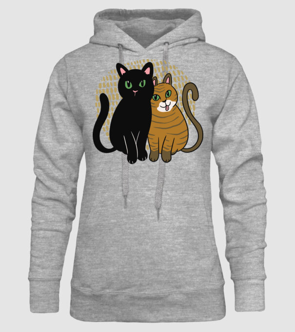 Pisicuțe ghemuite model gri pe tricou