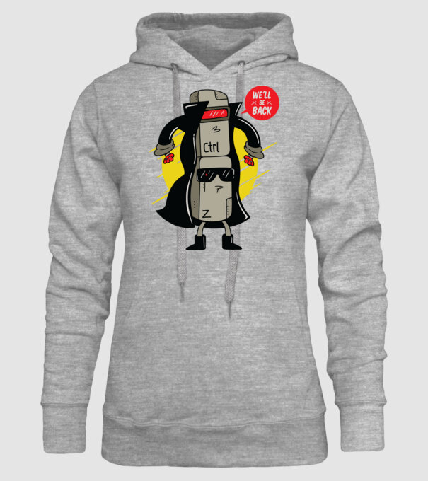 Ctrl Z Terminator Parodie model gri pe tricou