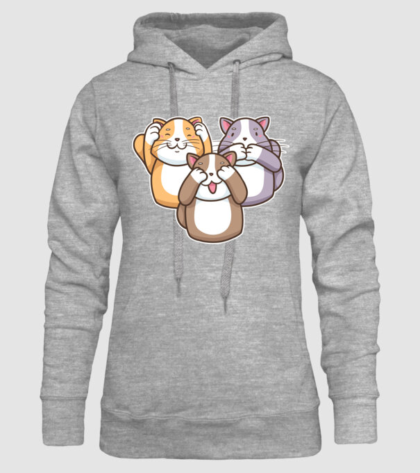 Pisicuțe drăguțe model gri pe tricou