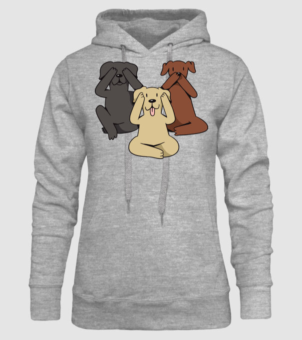 Câini drăguți model gri pe tricou