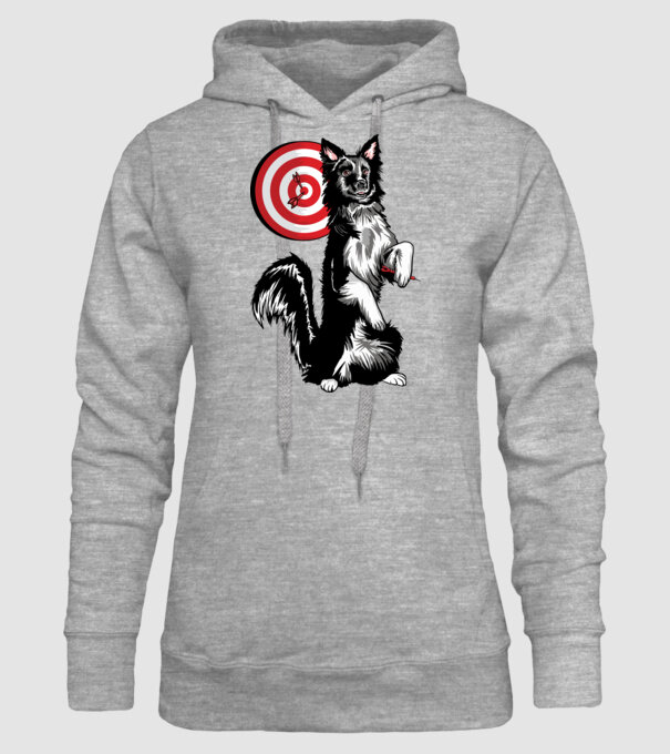 Câine cu Darts model gri pe tricou
