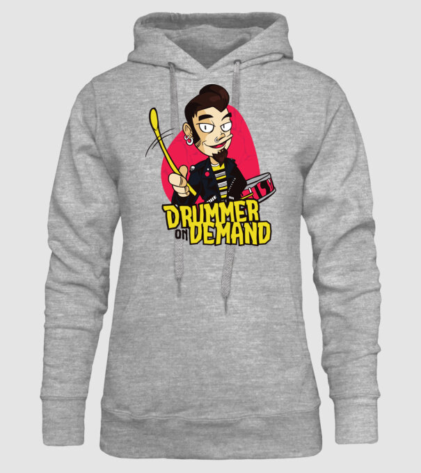 Baterist model gri pe tricou