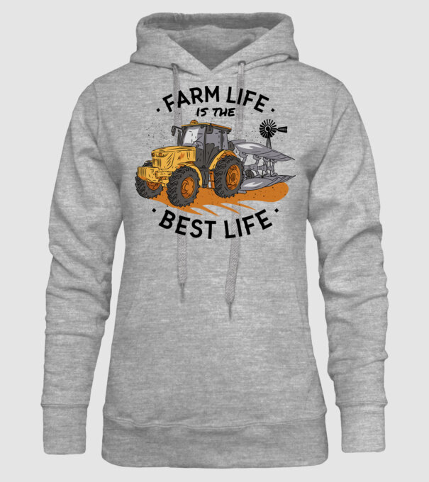 Farm Life is the Best Life Tractor model gri pe tricou