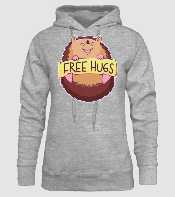 Free Hugs Arici model gri pe tricou