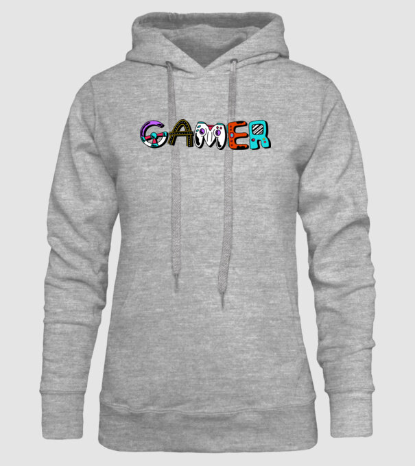 Inscripție Gamer model gri pe tricou