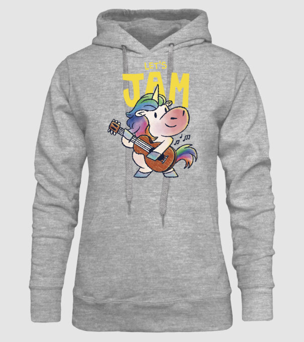 Unicorn cu chitara model gri pe tricou