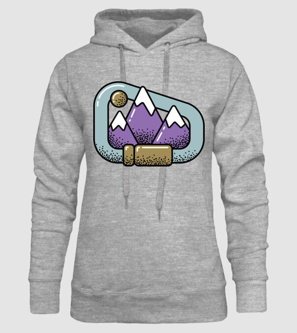 Carabină de alpinist model gri pe tricou