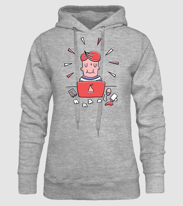 Imagine Home Office model gri pe tricou