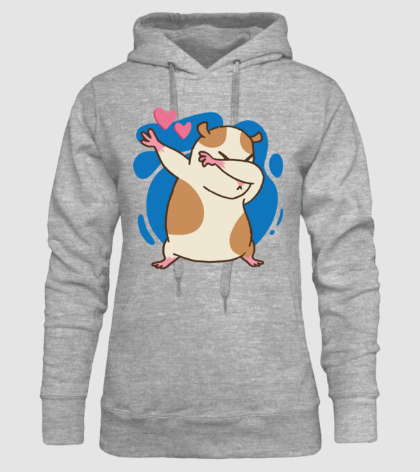 Hamster DAB model gri pe tricou