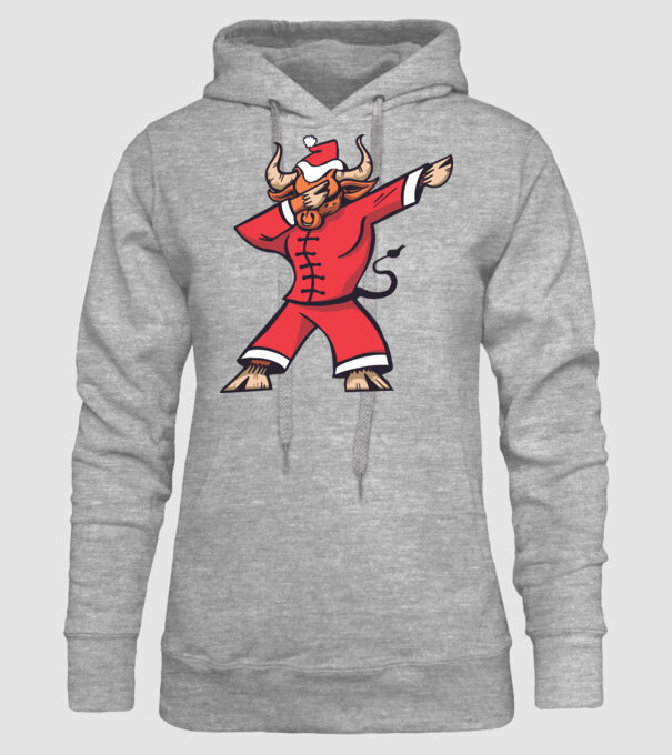 Taur de Crăciun DAB model gri pe tricou