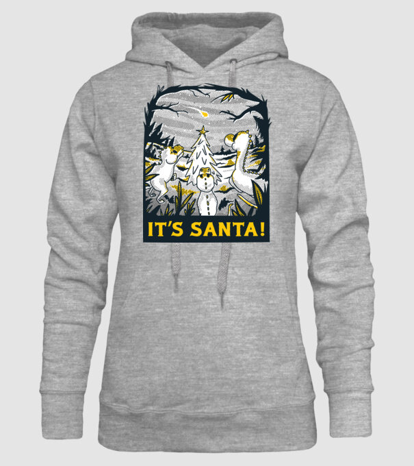 Dinozauri de Crăciun model gri pe tricou